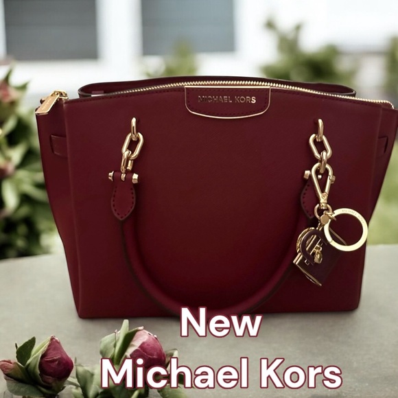 Michael Kors Rochelle Large Satchel in Brandy with Gold Hardware NEW WITH TAGS - Picture 2 of 16